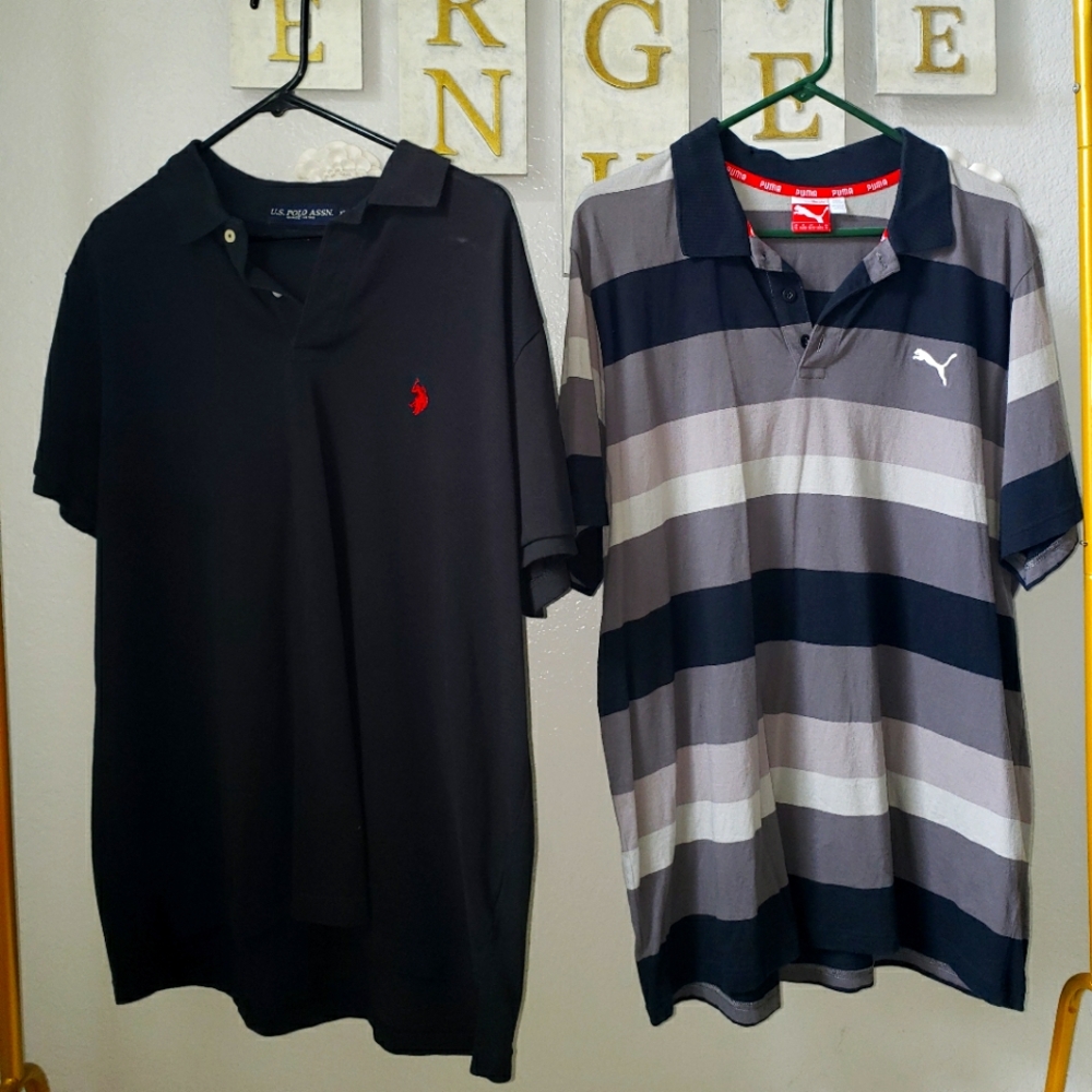 Men's short sleeved shirts size extra large Puma, US Polo Assn.